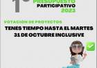 PRESUPUESTO PARTICIPATIVO: CUATRO SON LAS PROPUESTAS QUE SERAN SOMETIDAS A VOTACIÓN