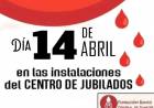 LLEGA UNA NUEVA COLECTA DE SANGRE PARA EL DÍA 14 DE ABRIL
