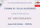 EL CENMA 81 SE PREPARA PARA FESTEJAR SU ANIVERSARIO 50