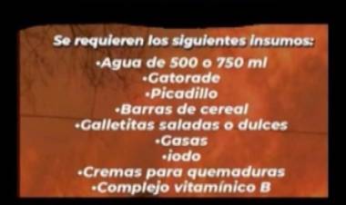 CAMPAÑA PARA RECOLECTAR DIFERENTES PRODUCTOS PARA LOS BOMBEROS DE LAS SIERRAS