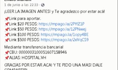 INICIATIVA SOLIDARIA PARA RECAUDAR FONDOS PARA EL HOSPITAL