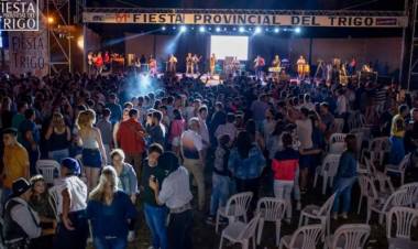 FIESTA PROVINCIAL DEL TRIGO PARA EL 15 DE ENERO Y A UNA SOLA NOCHE