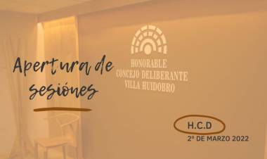APERTURA DE SESIONES PERIODO 2022 DEL HONORABLE CONCEJO DELIBERANTE