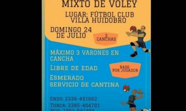 TORNEO DE VOLEY MIXTO EN EL GIGANTE DEL VILLA