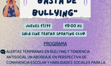 INVITACIÓN A CHARLA SOBRE BULLYING 