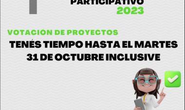 PRESUPUESTO PARTICIPATIVO: CUATRO SON LAS PROPUESTAS QUE SERAN SOMETIDAS A VOTACIÓN