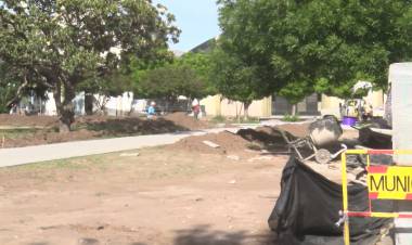 AVANCE DE LA OBRA EN LA PLAZA 25 DE MAYO