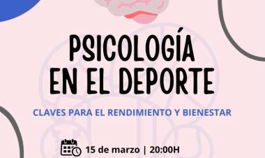 CHARLA SOBRE PSICOLOGÍA EN EL DEPORTE A CARGO DE GONZALO PALMES