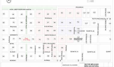 GAS NATURAL: QUEDARON DEMARCADAS LAS CUADRAS DE LA SEGUNDA ETAPA