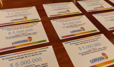 LA PROVINCIA ENTREGÓ SUBSIDIOS POR 65 MILLONES A 13 INSTITUCIONES DE NUESTRA LOCALIDAD