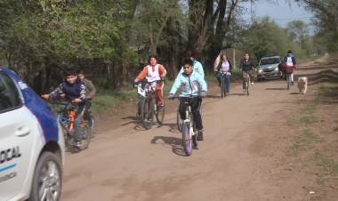 PROYECTO DE EDUCACIÓN VIAL CON BICICLETEADA POR EL PUEBLO