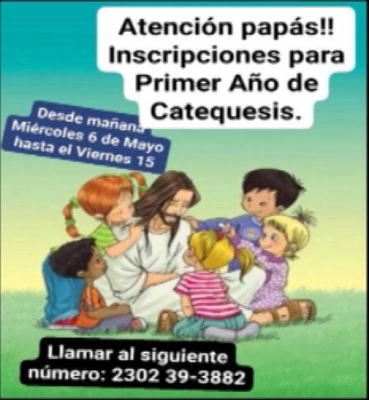 SE ABREN LAS INSCRIPCIONES PARA CATEQUESIS