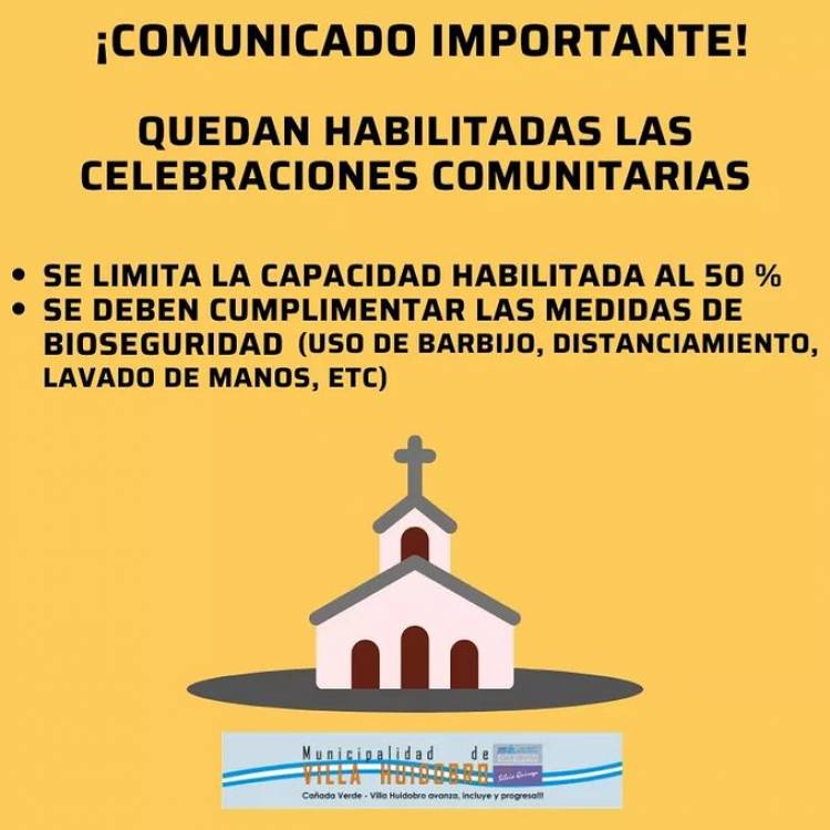 SE HABILITARON LAS CEREMONIAS RELIGIOSAS COMUNITARIAS