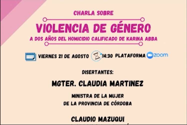 CHARLA SOBRE VIOLENCIA DE GÉNERO VIA ZOOM