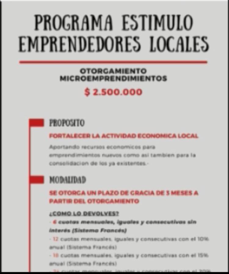 PROGRAMA ESTIMULO PARA EMPRENDEDORES LOCALES