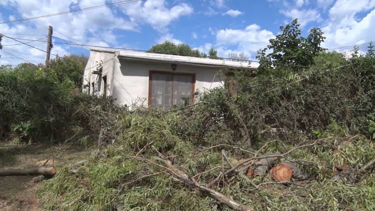 TEMPORAL DE VIENTO AFECTÓ UNA VIVIENDA EN B° CAÑADA CHICA