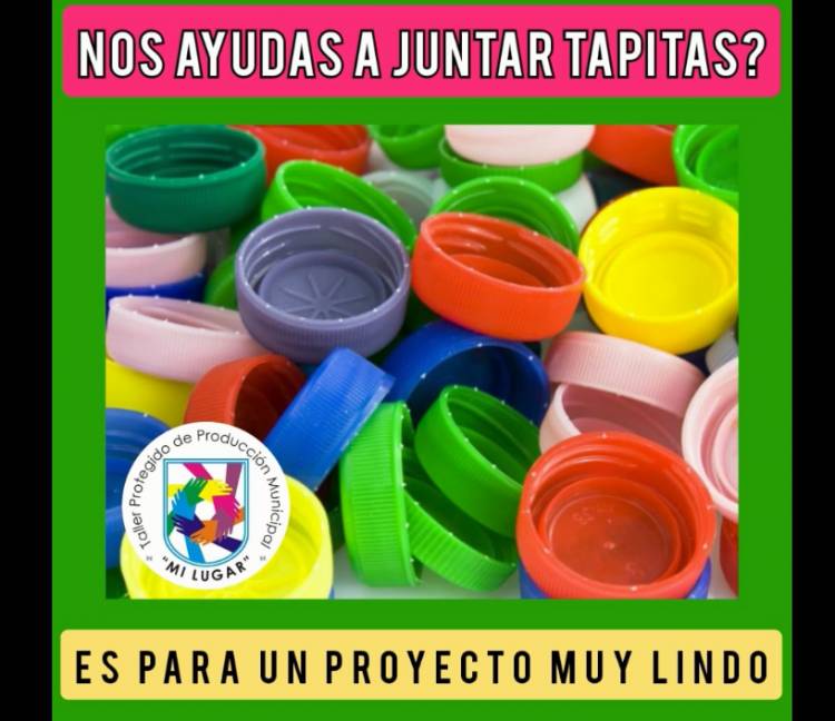 EL TALLER PROTEGIDO JUNTA TAPITAS PARA RECICLAR