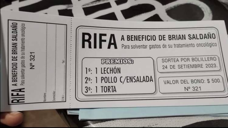 UNA FAMILIA LOCAL ORGANIZA UNA RIFA PARA EL TRATAMIENTO ONTOLÓGICO DE SU HERMANO