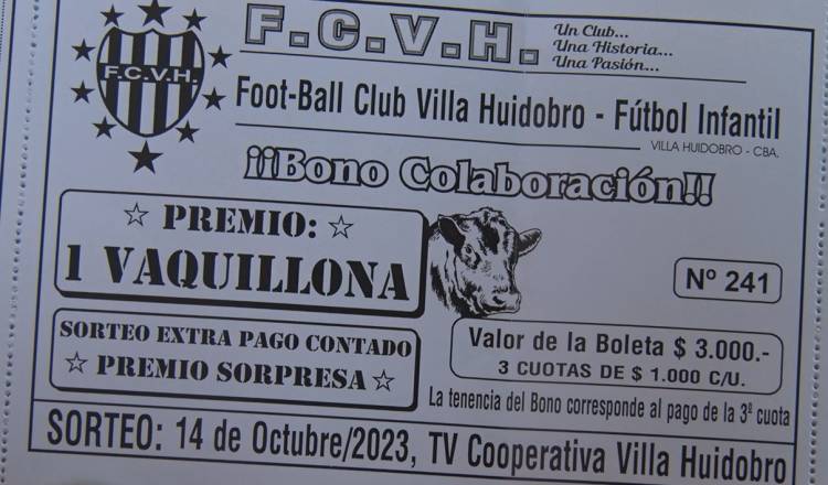 EL FÚTBOL INFANTIL DEL VILLA SACA UNA RIFA PARA SOLVENTAR GASTOS