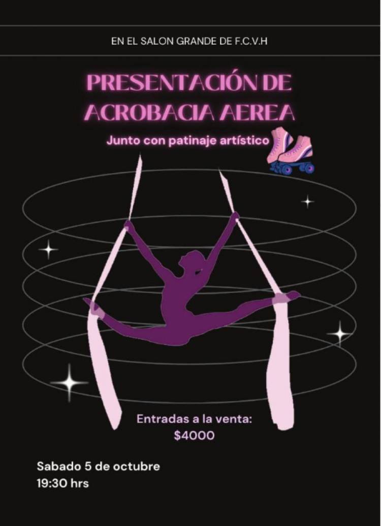 SHOW DE ACROBACIAS AEREAS EN TELAS, EL SÁBADO EN EL GIGANTE DEL VILLA