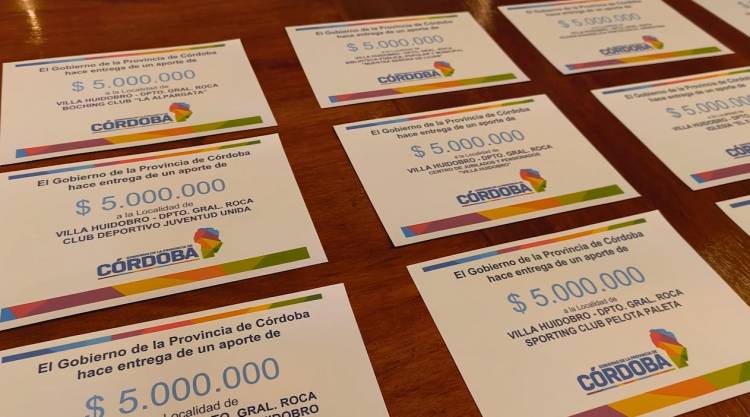 LA PROVINCIA ENTREGÓ SUBSIDIOS POR 65 MILLONES A 13 INSTITUCIONES DE NUESTRA LOCALIDAD