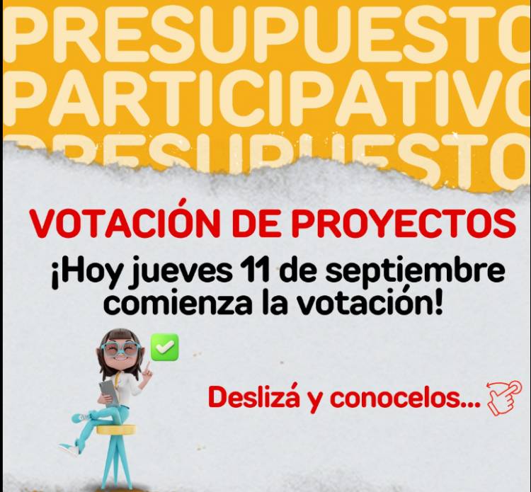 YA SE ENCUENTRA HABILITADA LA VOTACIÓN PARA EL PRESUPUESTO PARTICIPATIVO
