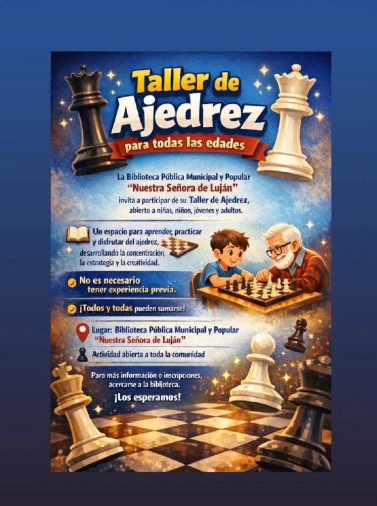 COMIENZA UN TALLER DE AJEDREZ EN LA BIBLIOTECA