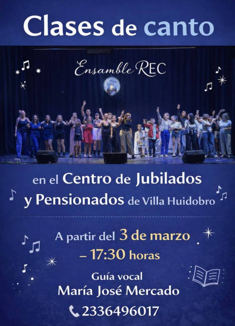 SE RETOMA EL TALLER DE CANTO EN UN NUEVO ESPACIO